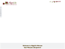 Tablet Screenshot of alignlifewarsaw.com